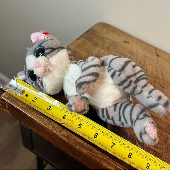 TY Beanie Bellies Mitzi The Tabby Cat Stuffed Animal Plush Toy Great Preused Con - Picture 8 of 8